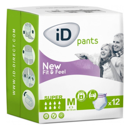 Ontex iD - Pants fit & feel super - M 5521275120 Bed Wet Store dès 12,90 € fabricant ONTEX-ID