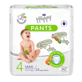 Happy - Pants couches culottes Maxi  (8 - 14 kg) T4 - 24 unités