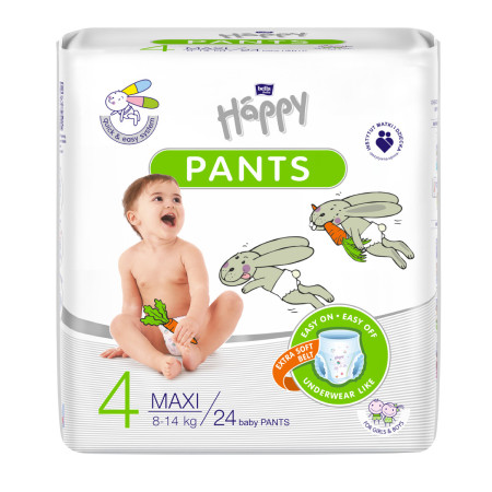 Happy - Pants couches culottes Maxi  (8 - 14 kg) T4 - 24 unités BB-055-LU24-004 Bed Wet Store dès 5,89 € fabricant HAPPY