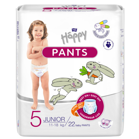 Happy - Pants couches culottes Junior  (11 - 18 kg) T5 - 22 unités BB-055-JU22-004 Bed Wet Store dès 5,89 € fabricant HAPPY