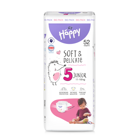 Happy -  Junior (12 - 25 kg) T5 - 52 couches BB-054-JU52-W01 Bed Wet Store dès 23,10 € fabricant HAPPY