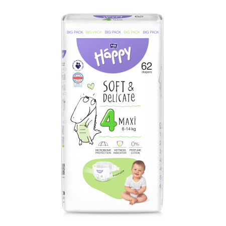 Happy - Maxi (8 - 18 kg) T4 - 66 couches BB-054-LU66-008 Bed Wet Store dès 21,80 € fabricant HAPPY